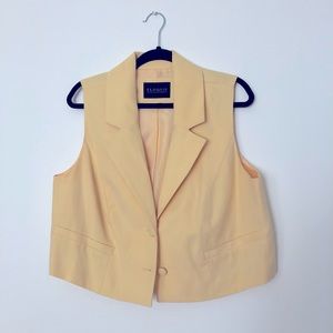 Light Yellow Crop Vest
